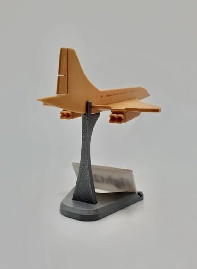 3D Craft Concorde Supersonic Aircraft Display Model, Gold Color, Desktop Stand Included - Image 3